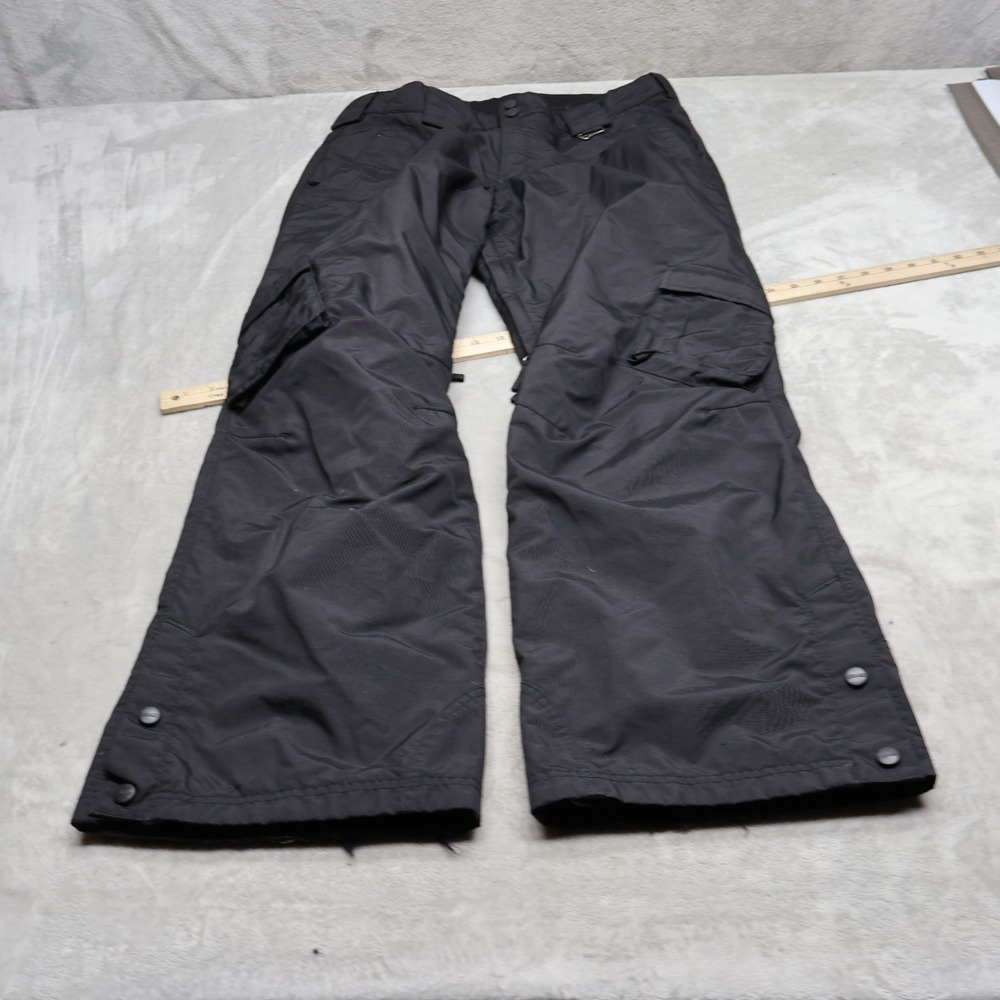 Sims Snow Pants Womens Large Black Cargo Utility Outdoor Ski Winter 34x32 READ